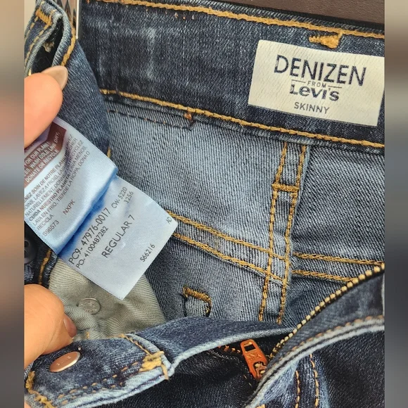 Levi's Denizen Boys Skinny Jeans Size 7 Regular - Picture 4 of 4
